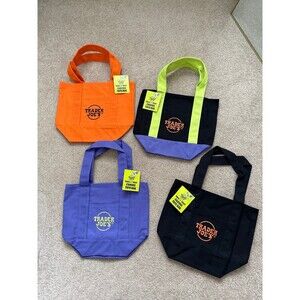 Trader Joe’s Mini Canvas Tote Bag Halloween NWT Trick or Treat Candy October